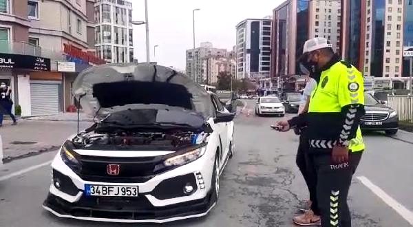 NİTROJEN TÜPLÜ OTOMOBİLE 1.280 lira ceza kesildi