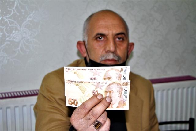 taksici HATALI BASIM 50 TL ‘yi 50 bin TL’ye satışa çıkardı